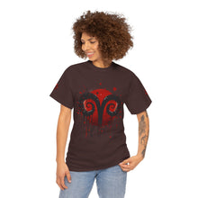 Load image into Gallery viewer, Aries Heart Tee, Unisex Heavy Cotton T-Shirt, Astrology Gift, Birthday Present, Graphic Tee, Casual Wear, Unique Design
