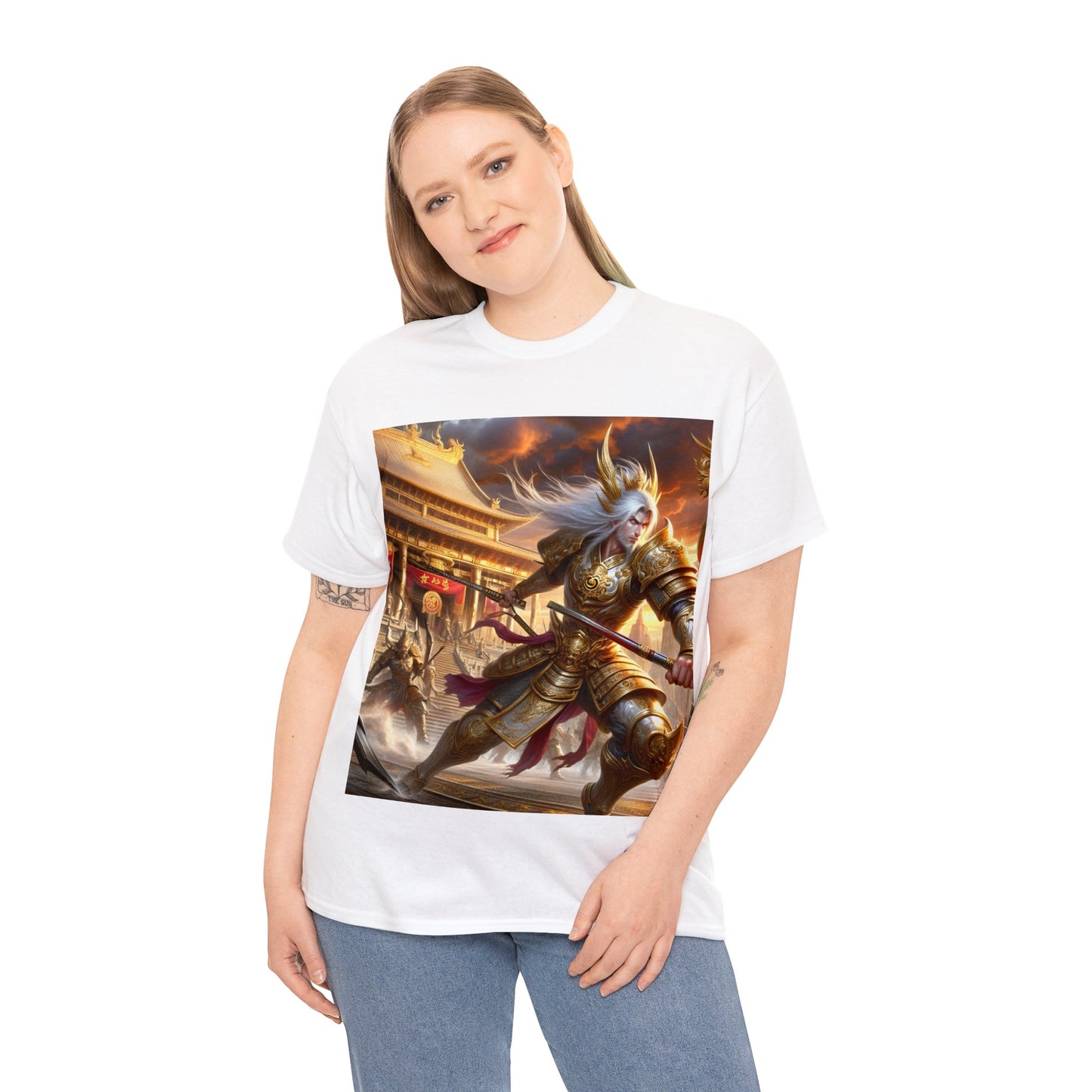 Samurai Cancer (3) Unisex Heavy Cotton Tee