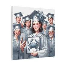 Load image into Gallery viewer, Graduation Canvas Art, Celebratory Wall Decor, Gift for Grads, Personalized Graduation Art, Unique Grad Gift
