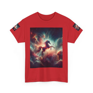 Sagittarius Galactic Unicorn Tee - Unisex Cotton T-Shirt for Cosmic Lovers, Fantasy Fans, Trendy Apparel, Astral War Merch, Gift for All Occasions
