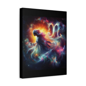 Galactic Zodiac Virgo Canvas Art, Astrology Decor, Horoscope Wall Art, Cosmic Home Decor, Celestial Gift for Space Lovers