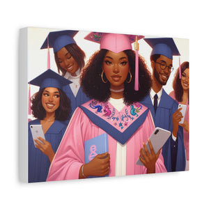 Graduation Wall Art Print, Personalized Canvas, Unique Gift for Grads, Academic Celebration Decor, Student Artwork, Matte Canvas