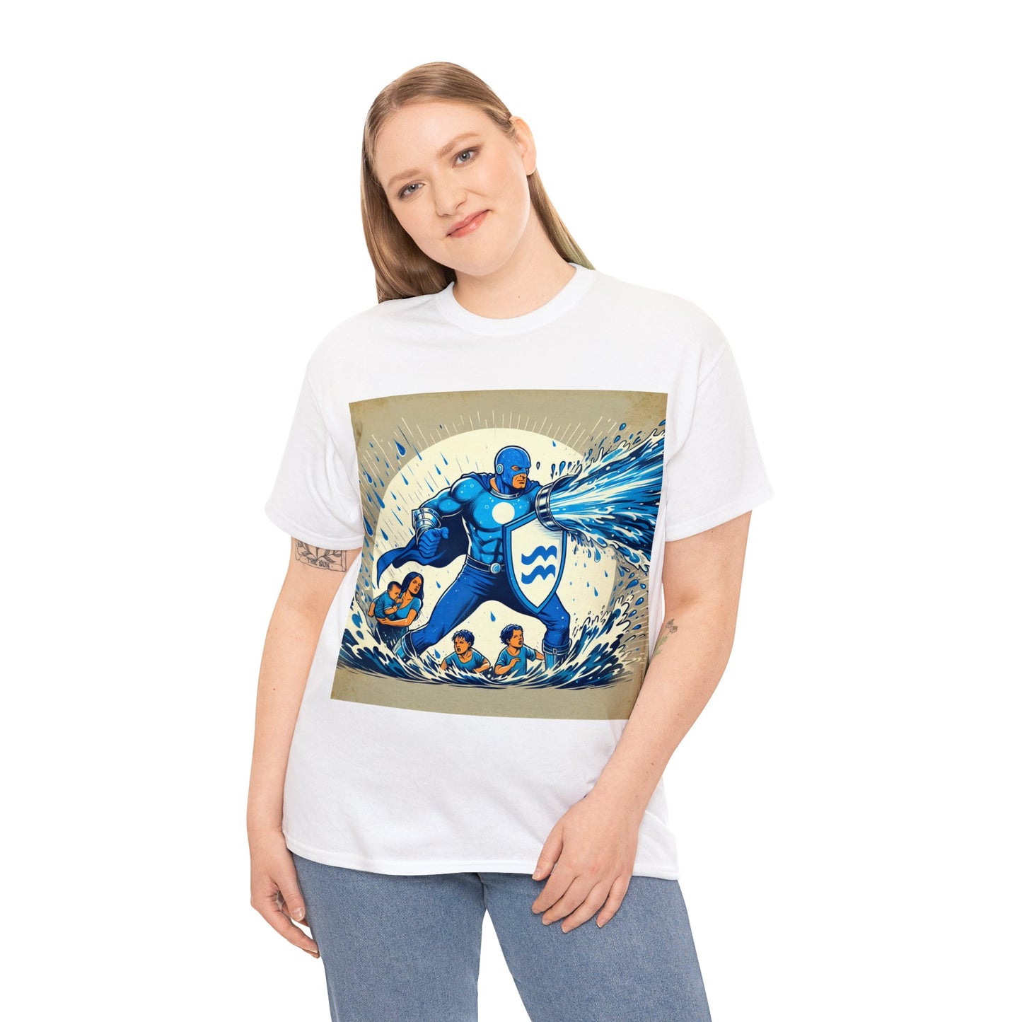 Aquarius Father's Day (2) Unisex Heavy Cotton Tee