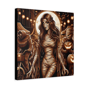 Canvas Wall Art: Halloween Virgo Astrology Mummy