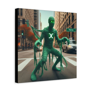 Canvas Print - Halloween Taurus Astrology Mummy