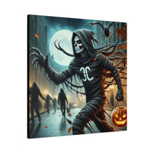 Load image into Gallery viewer, Spooky Halloween Wall Art Canvas, Creepy Decor for Haunted Houses, Trick or Treat Wall Hanging, Frightening Artwork, Seasonal Home Decor
