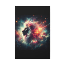 Load image into Gallery viewer, Cosmic Lion Canvas Wall Art, Abstract Lion Decor, Celestial Prints, Space Animal Artwork, Dreamy Home Decor
