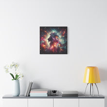 Load image into Gallery viewer, Cosmic Lion Canvas Art, Wall Decor, Galaxy Artwork, Home Decor, Unique Gift for Art Lovers, Space Theme
