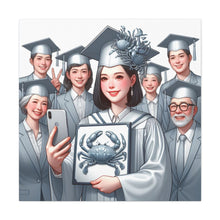 Load image into Gallery viewer, Graduation Canvas Art, Celebratory Wall Decor, Gift for Grads, Personalized Graduation Art, Unique Grad Gift
