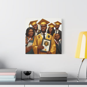 Graduation Celebration Canvas Art, Custom Wall Decor for Graduates, Gift for Newly Graduated, Inspirational Graduate Wall Art, [...]