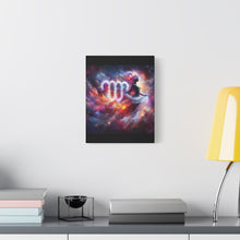 Load image into Gallery viewer, Cosmic Virgo Canvas Art, Zodiac Wall Decor, Astrology Gift for Her, Spiritual Home Decor, Artistic Virgo Print
