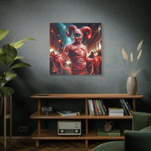 Load image into Gallery viewer, Halloween Themed Canvas Art, Spooky Decor, Unique Wall Hanging, Haunted House Artwork, Gift for Halloween Lovers, Fright Night Decor
