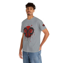 Load image into Gallery viewer, Aries Heart Tee, Unisex Heavy Cotton T-Shirt, Astrology Gift, Birthday Present, Graphic Tee, Casual Wear, Unique Design
