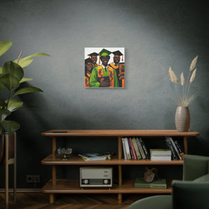 Graduation Canvas Print, Celebratory Artwork for Graduates, Stylish Home Decor, Gift for Graduates, Unique Wall Art