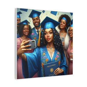 Graduation Celebration Canvas Print, Gift for Graduates, Wall Art for Graduation Parties, Matte Canvas Decor, Unique Grad Gift