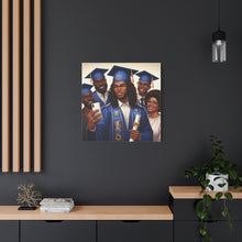 Load image into Gallery viewer, Graduation Canvas Print, Family Celebration Wall Art, Gift for Grads, Personalized Decor, Graduation Ceremony Keepsake
