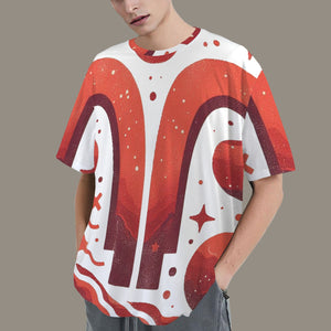 Aries Round Neck Loose T-Shirt