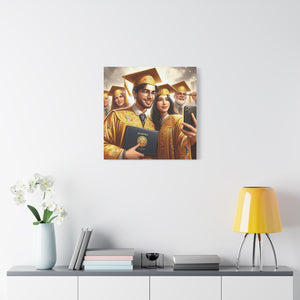 Graduation Celebration Canvas Wall Art, Perfect Gift for Graduates, Home Decor, Graduation Party Decor, Unique Graduation Memory