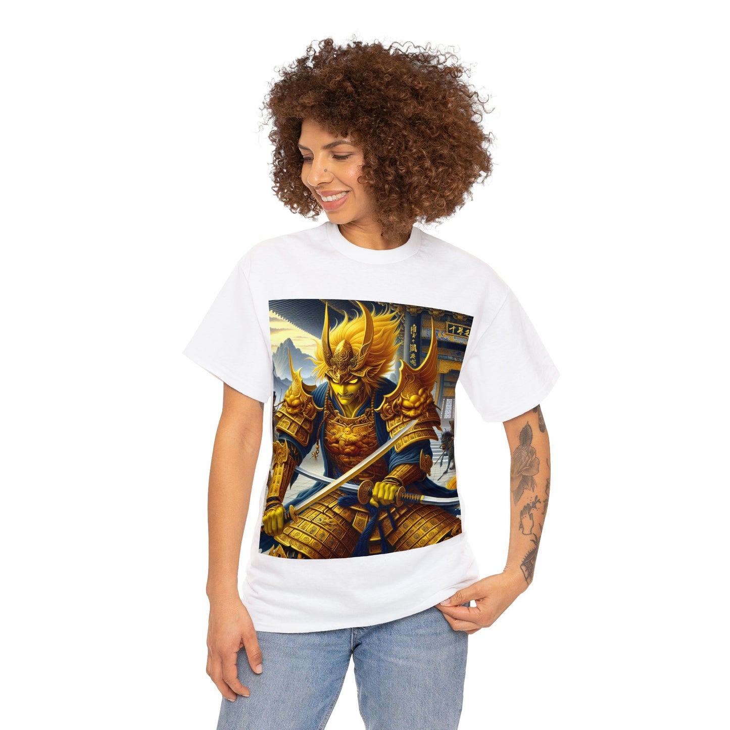 Samurai Gemini (2) Unisex Heavy Cotton Tee