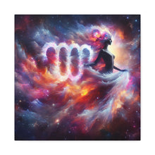 Load image into Gallery viewer, Cosmic Virgo Canvas Art, Zodiac Wall Decor, Astrology Gift for Her, Spiritual Home Decor, Artistic Virgo Print
