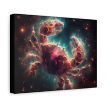 Load image into Gallery viewer, Cosmic Crab Canvas Wall Art, Nebula Art Print, Home Decor, Astrological Gift, Galactic Art Piece, Space-Themed Decoration
