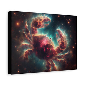 Cosmic Crab Canvas Wall Art, Nebula Art Print, Home Decor, Astrological Gift, Galactic Art Piece, Space-Themed Decoration