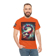 Load image into Gallery viewer, Cosmic Scorpion Tee | Unisex Heavy Cotton Tee | Astrowar Graphic Tees | Space Lover Apparel | Unique Astrology Shirt | Gift for Star [...]

