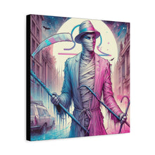 Load image into Gallery viewer, Canvas Print - Halloween Libra Mummy Astrology Design
