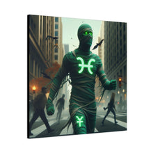Load image into Gallery viewer, Glow-in-the-Dark Pisces Canvas Art, Zodiac Decor, Astrology Wall Art, Gift for Him/Her, Unique Home Decor, Mystic Vibe
