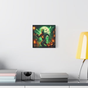 Spooky Halloween Wall Art Canvas, Mummy Decor for Fall, Halloween Party Decoration, Frightening Home Decor, Unique Gift Idea