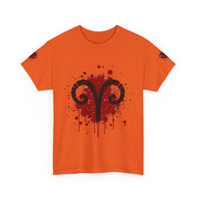Load image into Gallery viewer, Aries Inspired Unisex Heavy Cotton Tee | Astrology Shirt, Zodiac Apparel, Gift for Astrology Lovers, Rambunctious Spirit T-Shirt, [...]
