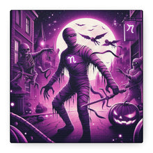 Load image into Gallery viewer, Halloween Wall Art, Spooky Canvas, Gothic Home Decor, Haunted House Decor, Mummy Artwork, Creepy Wall Hanging
