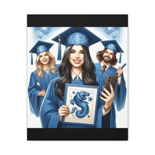 Load image into Gallery viewer, Graduation Canvas Print, Custom Artwork for Grads, Wall Art, Graduation Gift, Decor for Students, Personalized Keepsake
