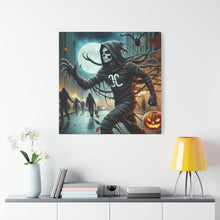 Load image into Gallery viewer, Spooky Halloween Wall Art Canvas, Creepy Decor for Haunted Houses, Trick or Treat Wall Hanging, Frightening Artwork, Seasonal Home Decor
