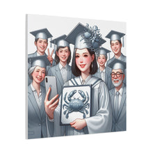 Load image into Gallery viewer, Graduation Canvas Art, Celebratory Wall Decor, Gift for Grads, Personalized Graduation Art, Unique Grad Gift
