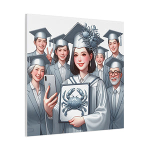 Graduation Canvas Art, Celebratory Wall Decor, Gift for Grads, Personalized Graduation Art, Unique Grad Gift
