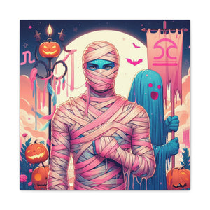 Canvas Art - Halloween Libra Astrology Mummy