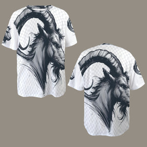 Capricorn Round Neck Loose T-Shirt (Rough Sketch) 3