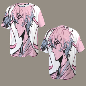 Libra Round Neck Loose T-Shirt (Rough Sketch)