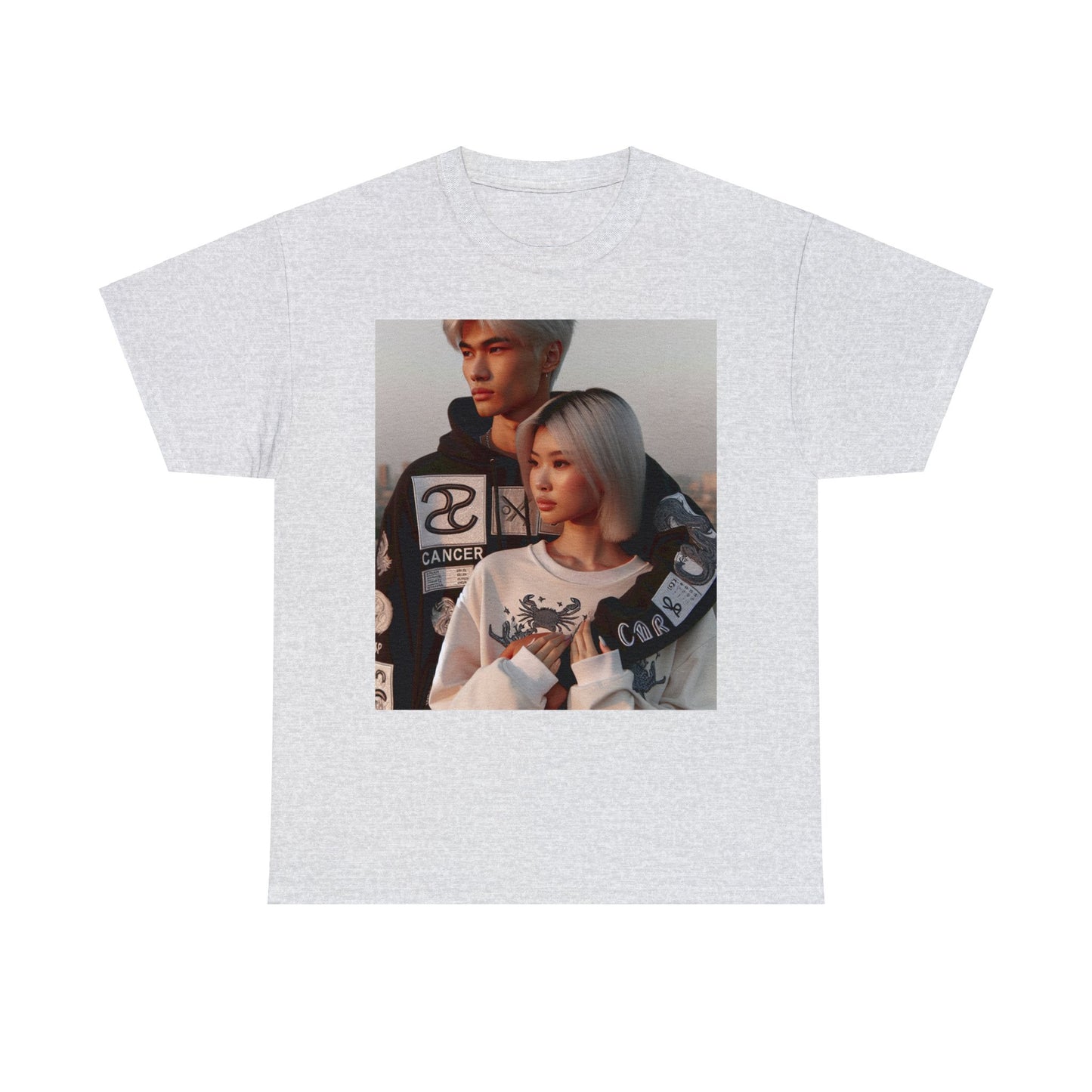 Unisex Cancer Couple (3) Heavy Cotton Tee