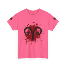 Load image into Gallery viewer, Aries Inspired Unisex Heavy Cotton Tee | Astrology Shirt, Zodiac Apparel, Gift for Astrology Lovers, Rambunctious Spirit T-Shirt, [...]
