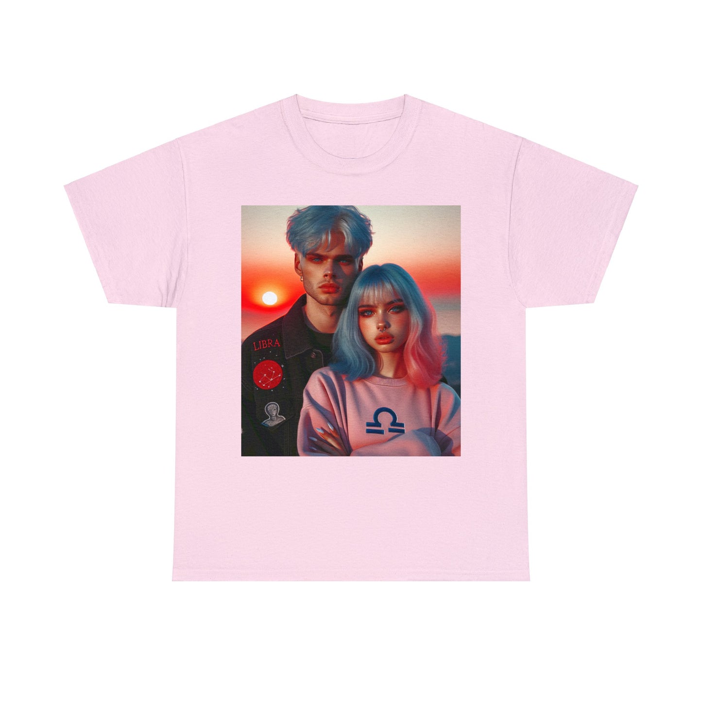 Unisex Libra Couple (4) Heavy Cotton Tee