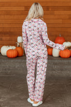 Load image into Gallery viewer, Pink Halloween Eve Haunted Honey Bat Print Pajama Set
