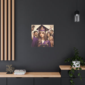 Graduation Canvas Print, Customizable Wall Art, Gift for Grads, Inspirational Home Decor, Graduation Celebration