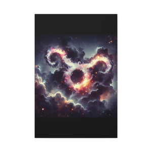 Cosmic Taurus Canvas Art, Zodiac Decor, Astrology Wall Hanging, Gift for Taurus, Home Decor, Space Art