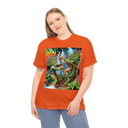 Pisces Aztec (3) Unisex Heavy Cotton Tee