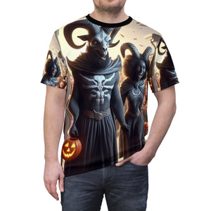 Capricorn Halloween (3) Unisex Cut & Sew Tee (AOP)