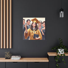 Load image into Gallery viewer, Graduation Canvas Art, Personalized Gift, Wall Decor, Student Art, Custom Framed Print, Graduation Celebration Decor
