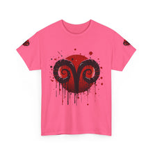 Load image into Gallery viewer, Aries Heart Tee, Unisex Heavy Cotton T-Shirt, Astrology Gift, Birthday Present, Graphic Tee, Casual Wear, Unique Design
