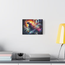 Load image into Gallery viewer, Galactic Zodiac Virgo Canvas Art, Astrology Decor, Horoscope Wall Art, Cosmic Home Decor, Celestial Gift for Space Lovers

